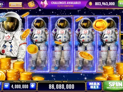Visualização do menu de jogos de cassino
